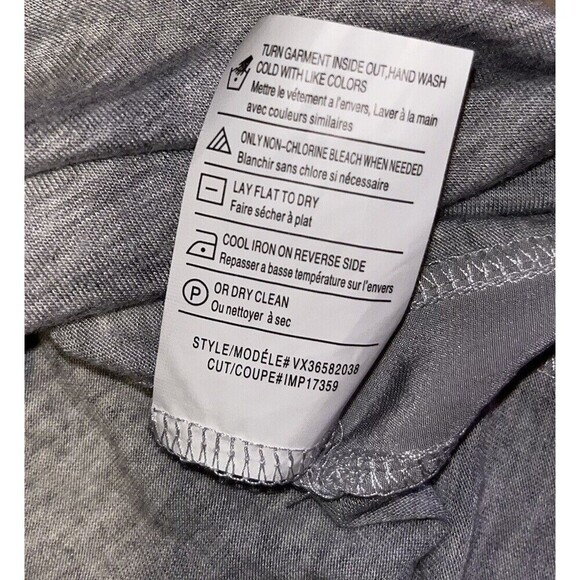 Women's VINCE (Small) Gray Minimalist Tank top 100% Viscose Silk Trim NWT $98 - Picture 14 of 14